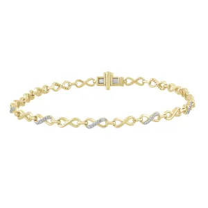 0.20ct Diamond Bracelet In 9Ct Yellow Gold