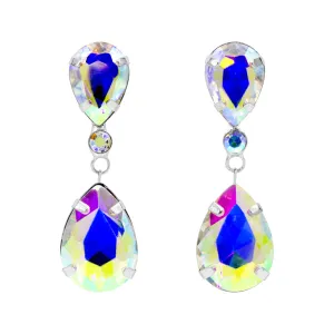 #15331AB - Large Pear Drop AB Earrings