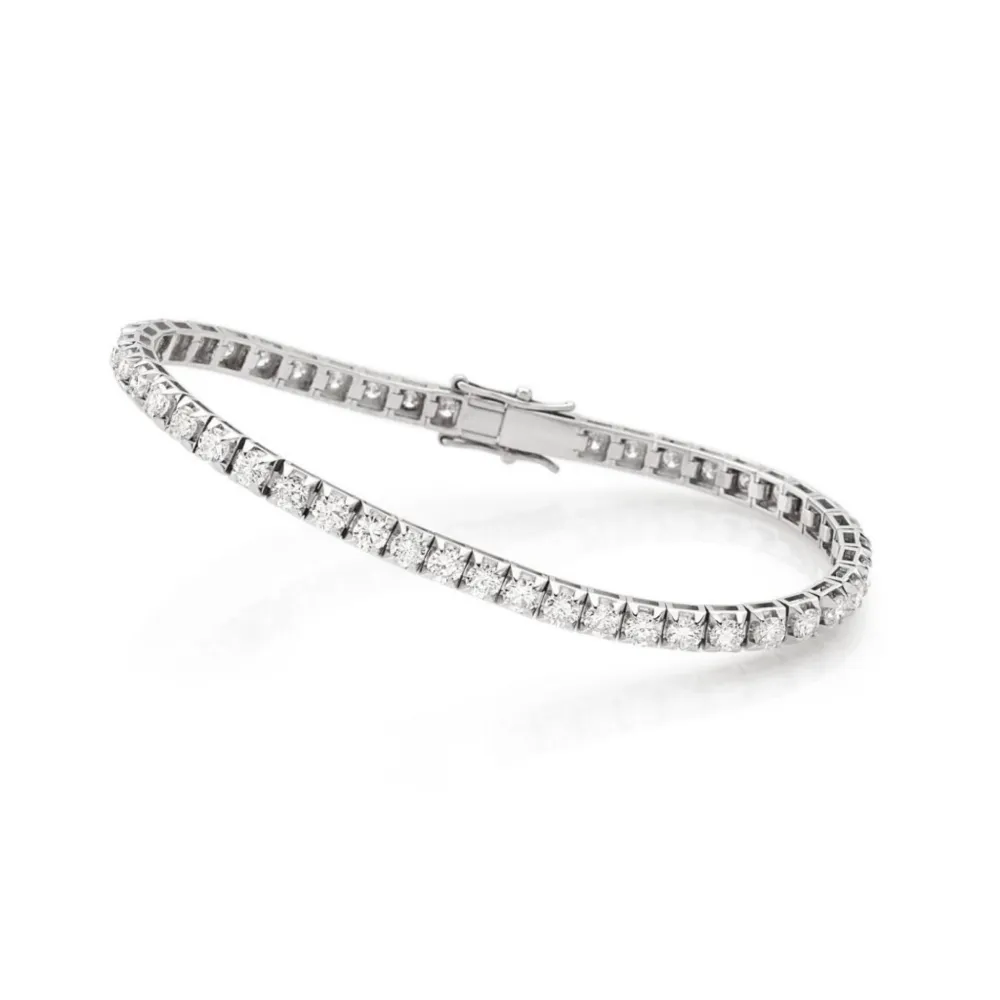 18ct White Gold Diamond Tennis Bracelet - 2.25ct