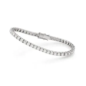 18ct White Gold Diamond Tennis Bracelet - 2.25ct