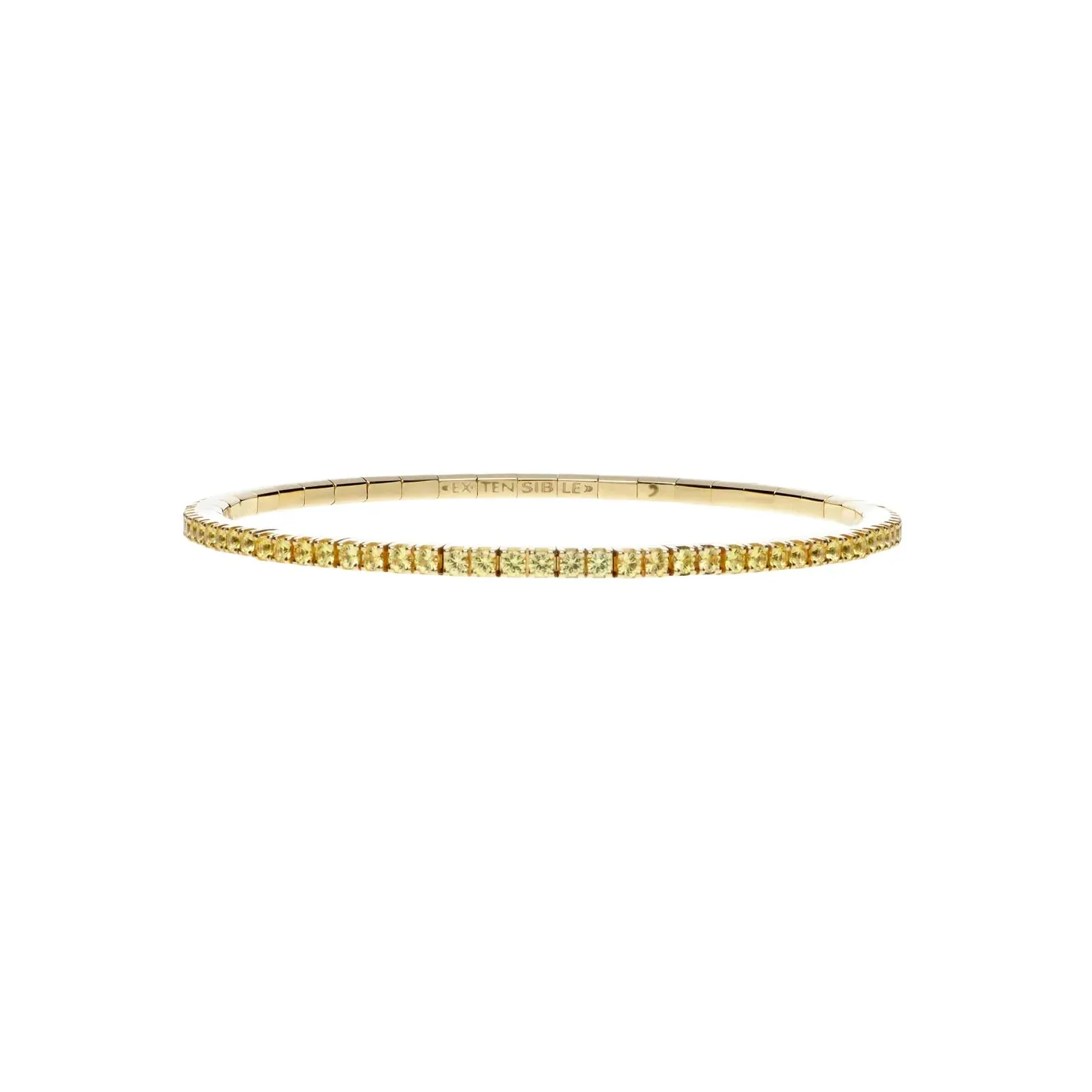 2.54CT Yellow Sapphire Stretch Tennis Bracelet