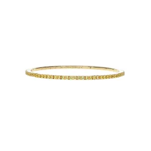 2.54CT Yellow Sapphire Stretch Tennis Bracelet