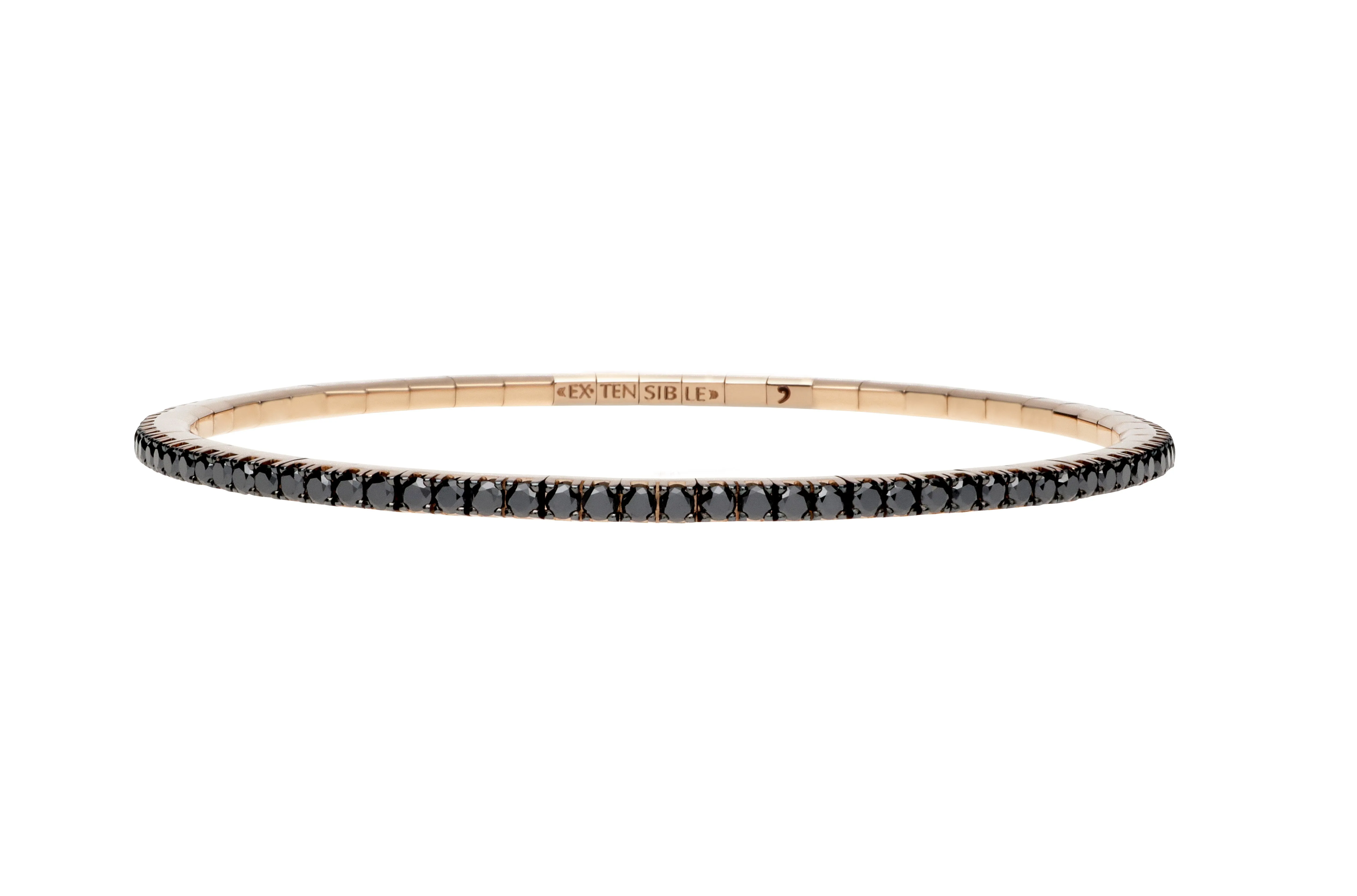 2.60CT Black Diamond Stretch Tennis Bracelet
