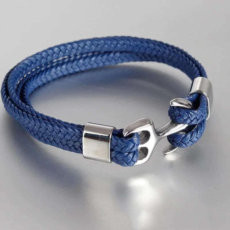 Anchorman Leather Bracelet