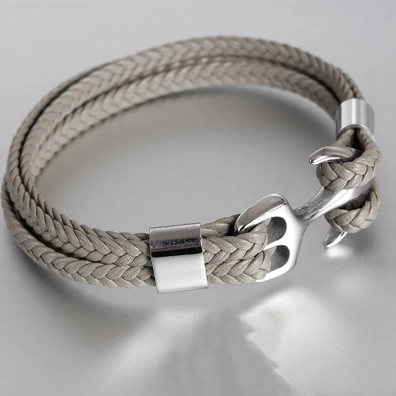 Anchorman Leather Bracelet