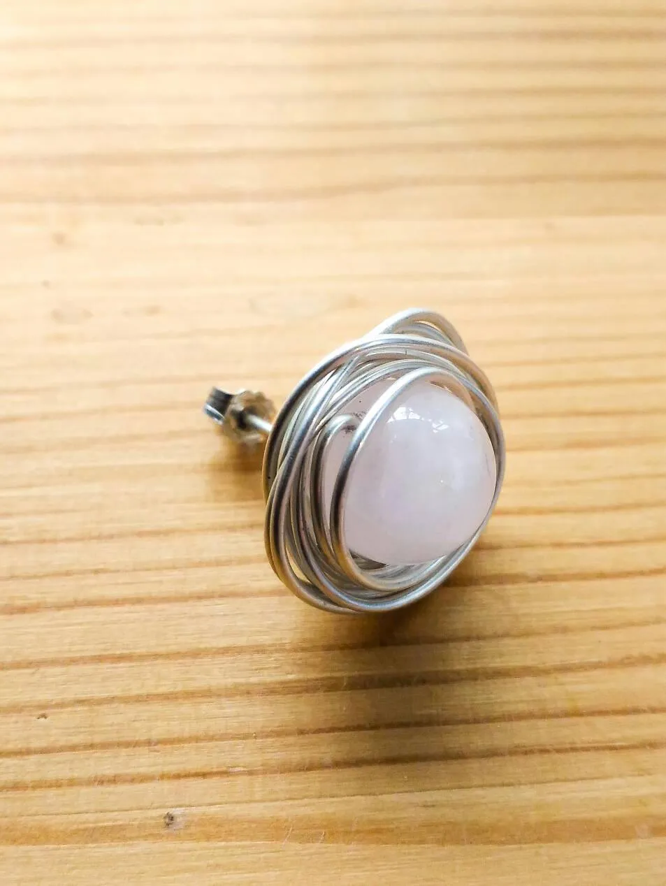 Bridesmaid gift. Silver earrings set (2 to 8 pair). Bridesmaid earrings set. Wedding jewelry. Rose quartz earrings. Bridesmaid earrings