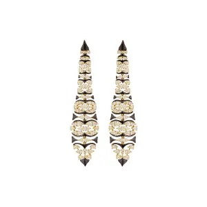 Etho Maria 10.44 CT Yellow Diamond and Platinum Elegance Dangle Earrings