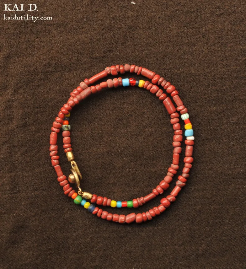 Handmade Beaded Bracelet - Coral