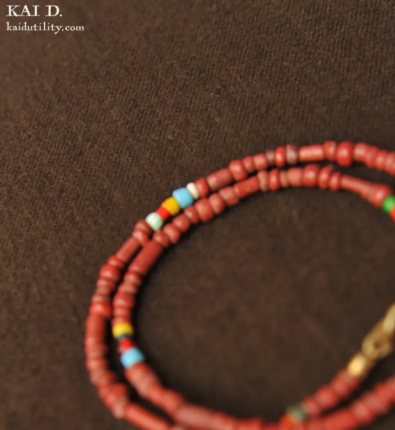 Handmade Beaded Bracelet - Coral