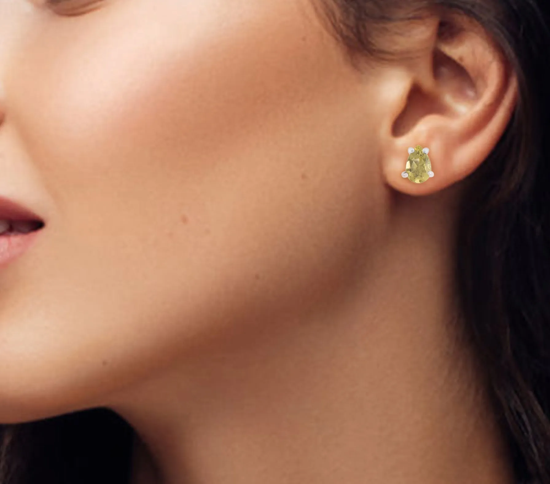 Lemon Quartz Studs