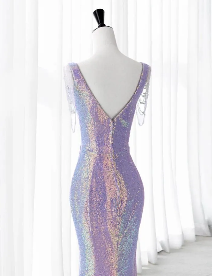 Luxurious Shiny Long Sequin Prom Dress P1714