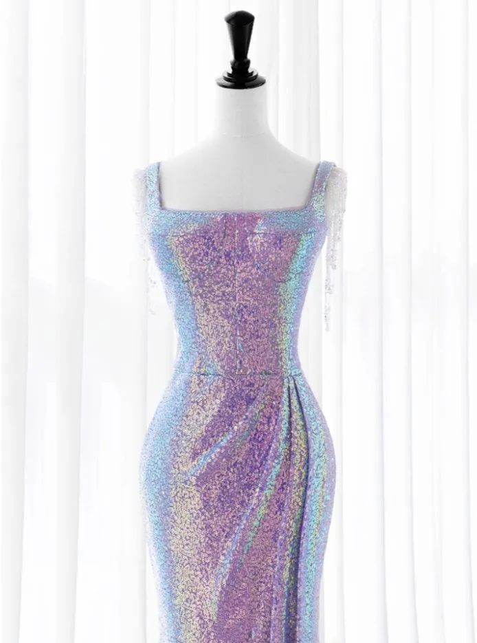 Luxurious Shiny Long Sequin Prom Dress P1714