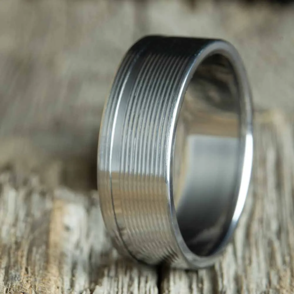 Orion-titanium wedding band (polished)