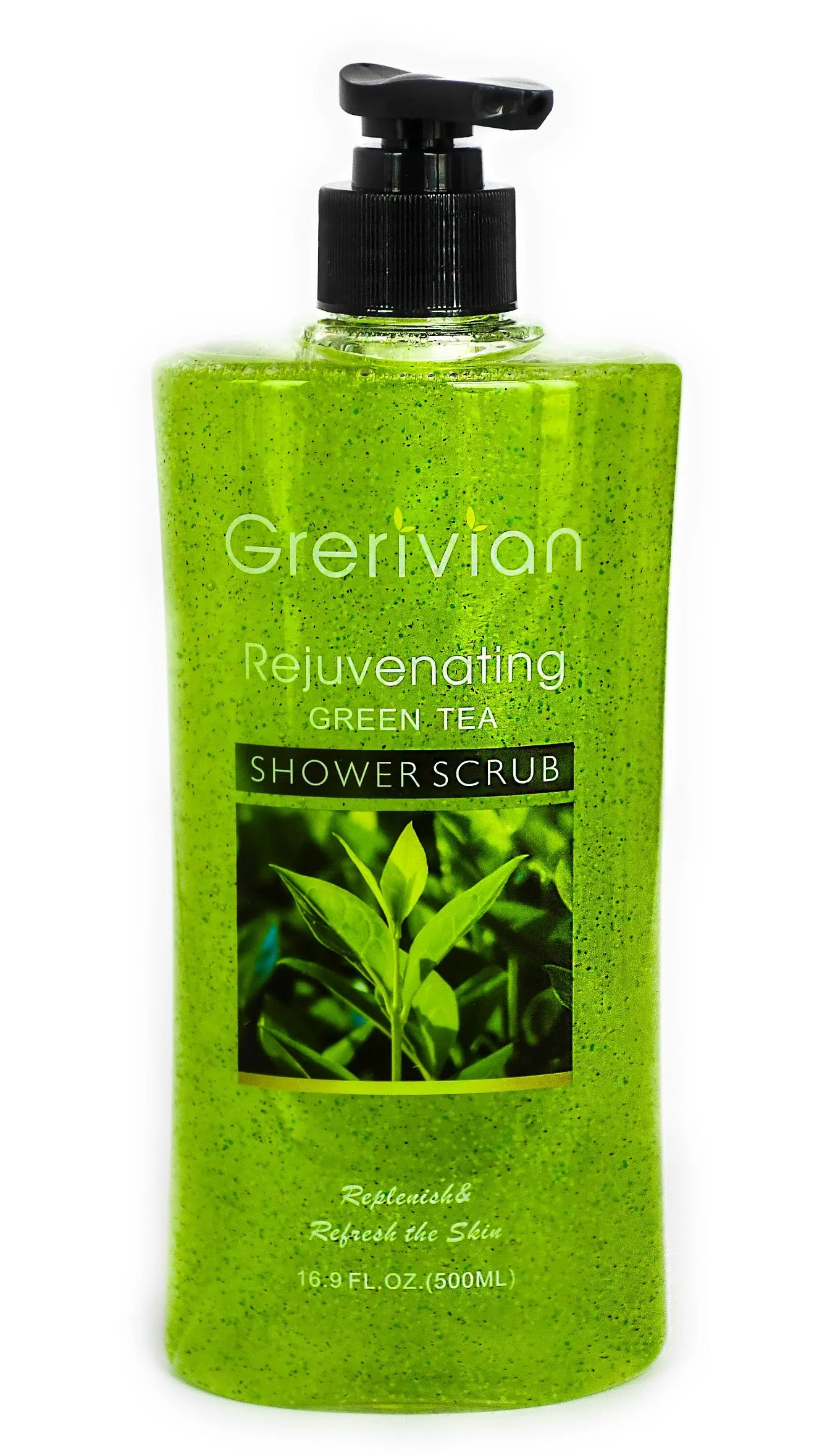 Rejuvenating Green Tea Shower Scrub: Luxurious Radiance