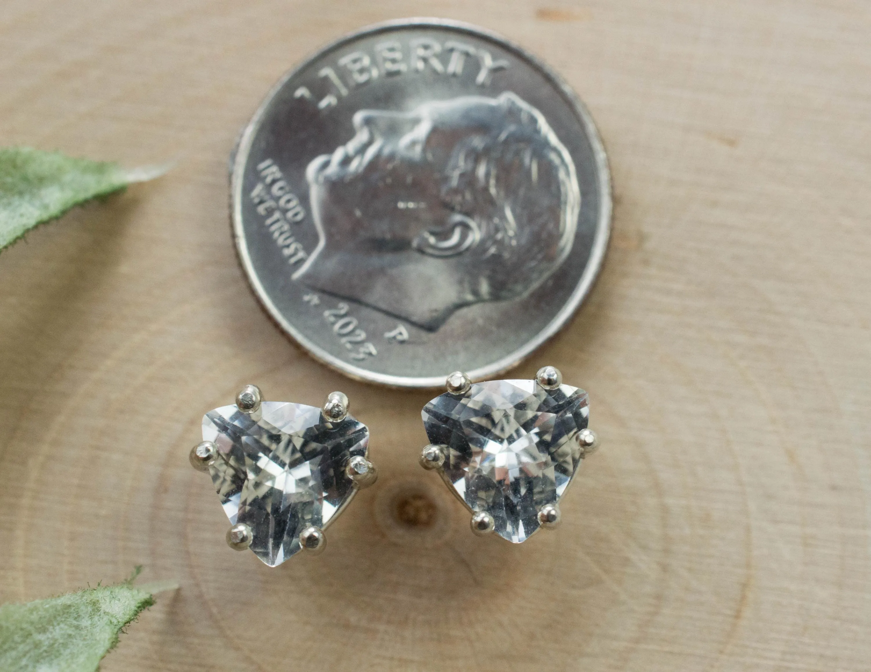 Tanzanian Quartz Earrings, Natural Untreated Mondo Quartz; 1.920cts