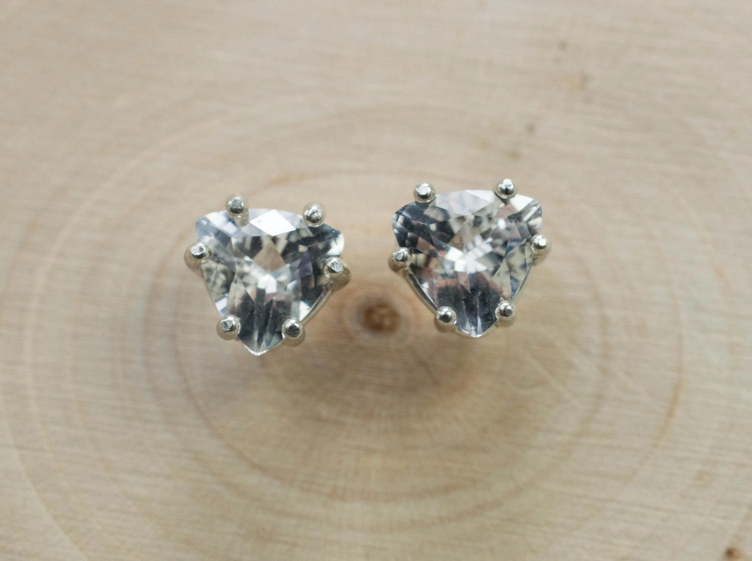 Tanzanian Quartz Earrings, Natural Untreated Mondo Quartz; 1.920cts