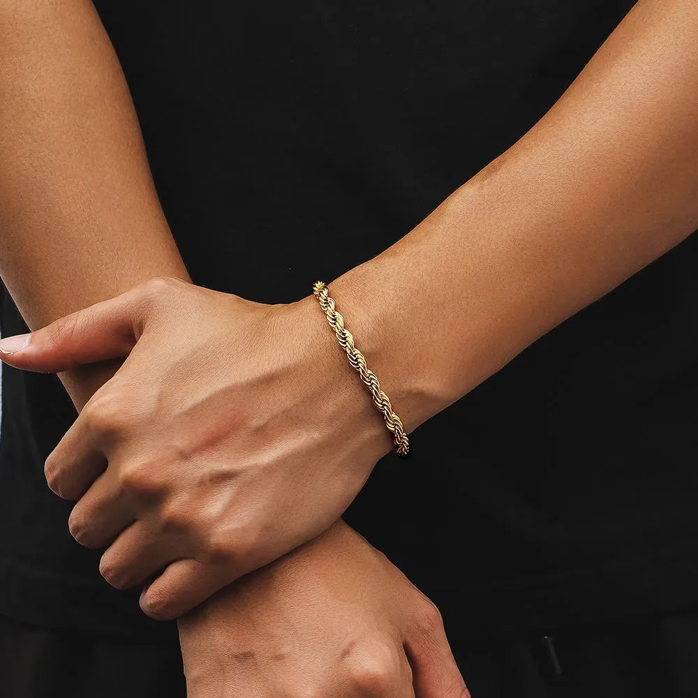 Titanium Steel Bracelet for Men | Gold-Plated