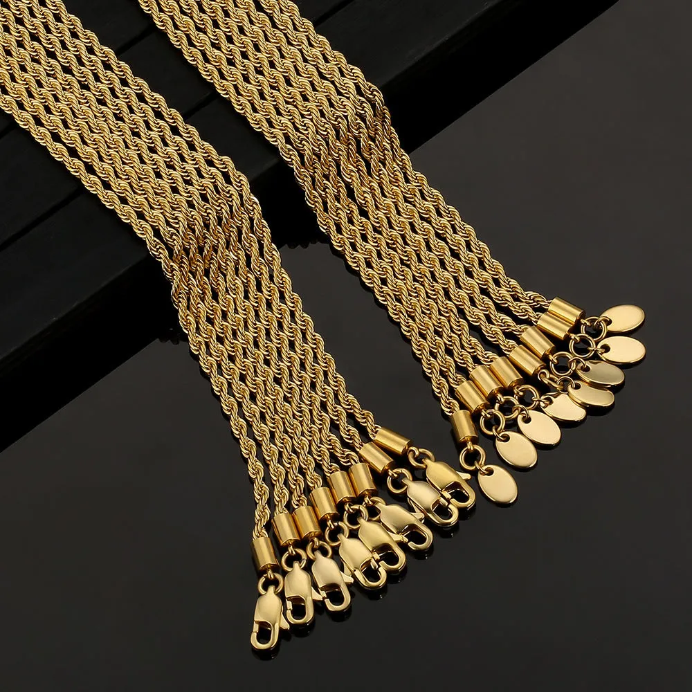 Titanium Steel Bracelet for Men | Gold-Plated