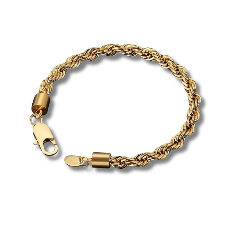 Titanium Steel Bracelet for Men | Gold-Plated