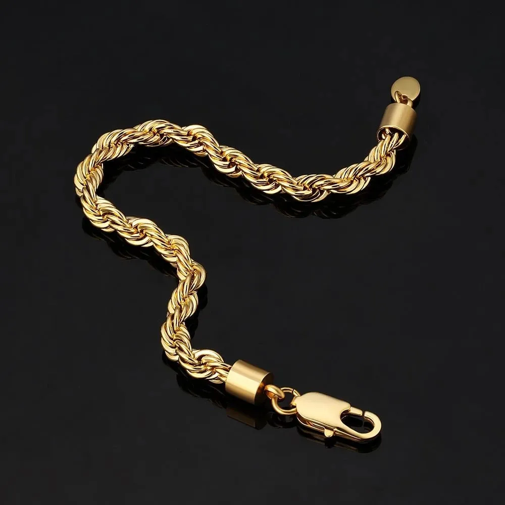 Titanium Steel Bracelet for Men | Gold-Plated