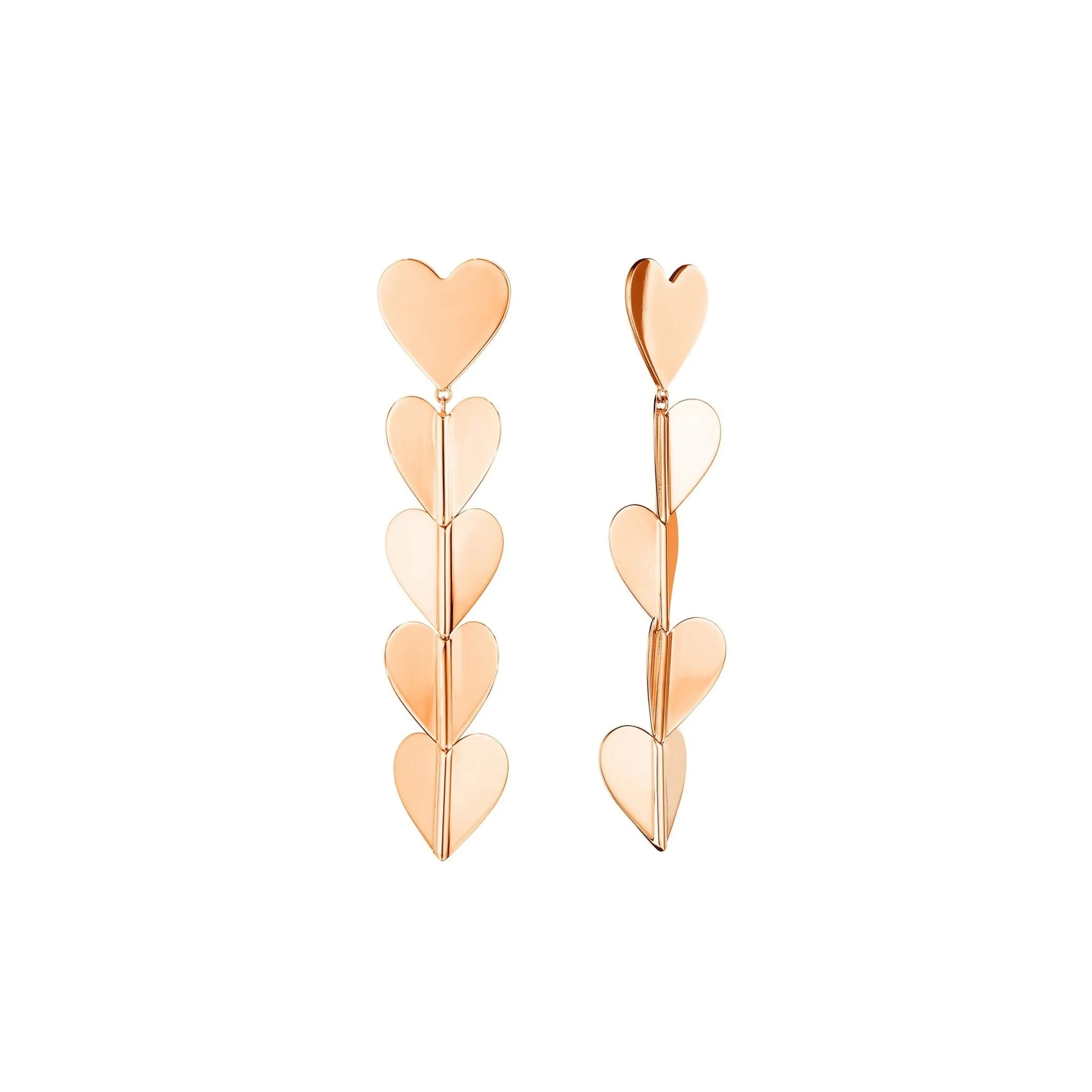 WINGS OF LOVE Drop Earrings Large Hearts